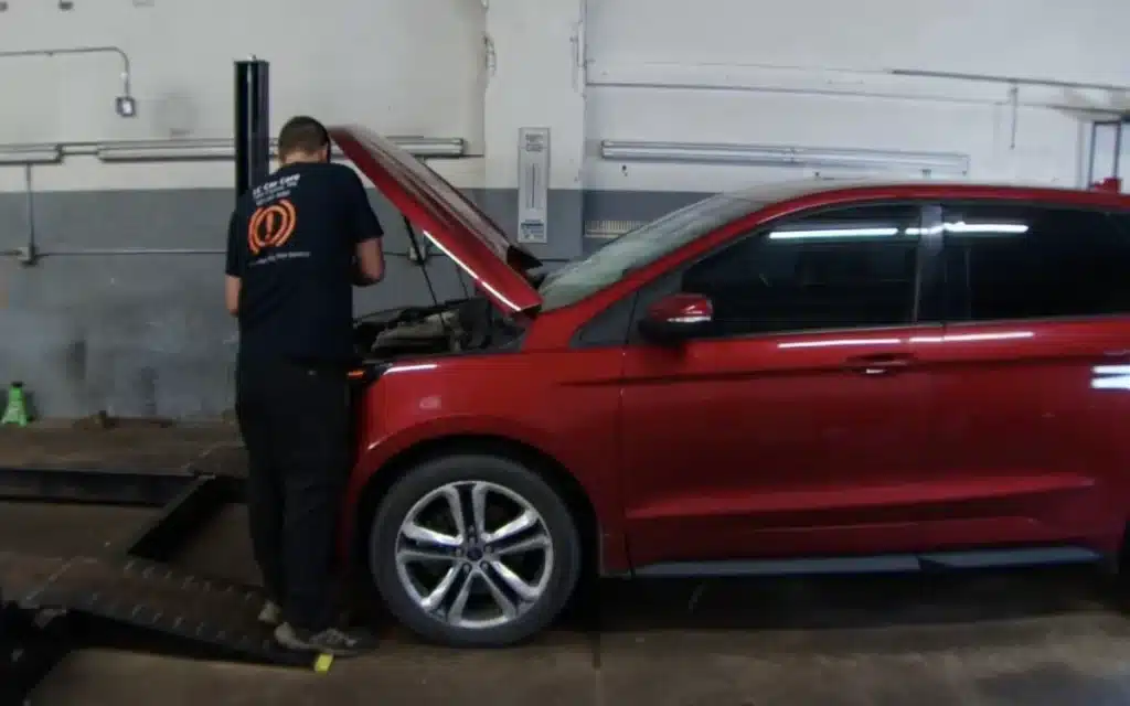 A Ford mechanic was inspecting a Ford Edge and found something a Ford employee lost about a decade ago
