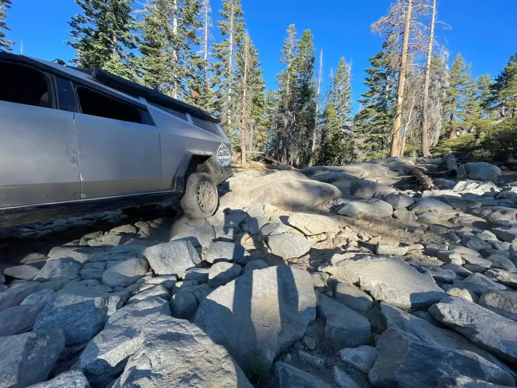 A Tesla Cybertruck has been stuck in the middle of nowhere in California after failing the Rubicon trail