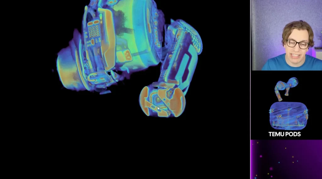 A YouTuber tried breaking down the (huge) difference between a pair of real Apple AirPods and knockoffs from Temu in a way that was both creative and effective