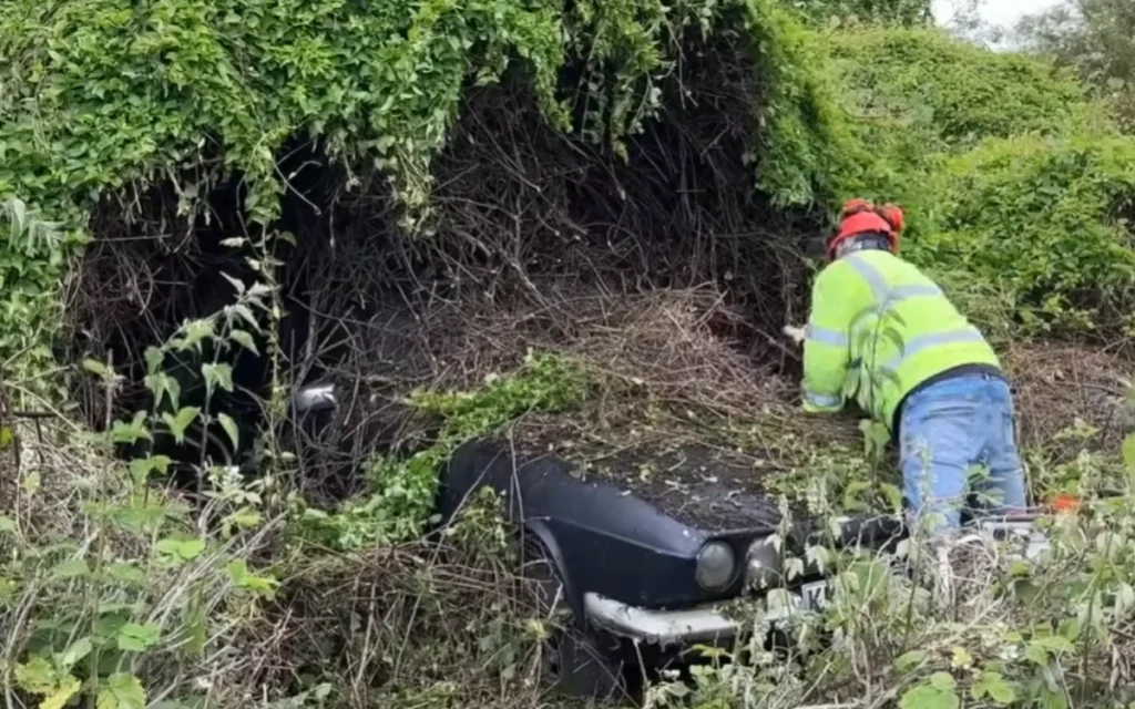 A couple in the UK cut back an overgrown hedge and uncovered an extremely rare sports car that most people may not even know