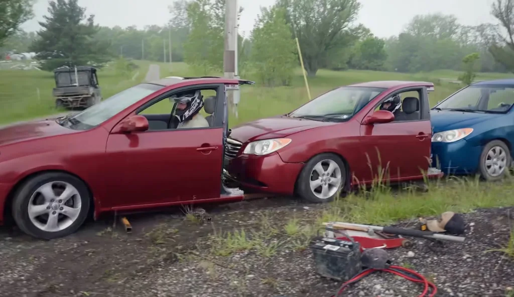 A long time ago, the Top Gear team glued two cars together to create a two-sided car