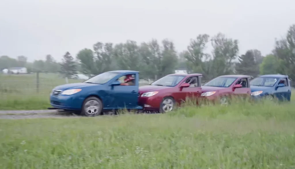 A long time ago, the Top Gear team glued two cars together to create a two-sided car
