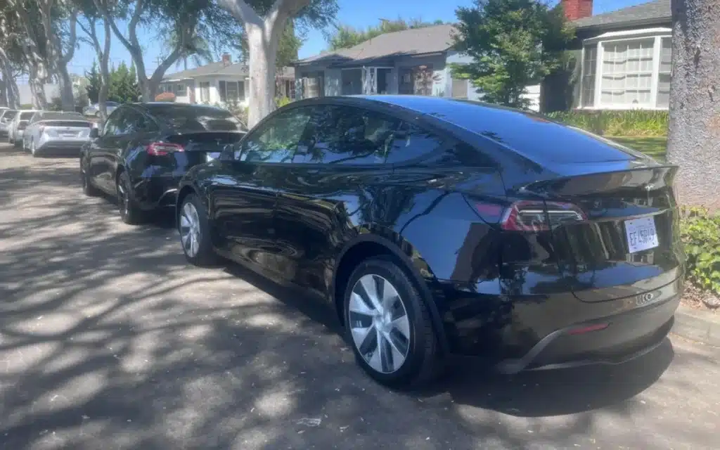 A resident of Long Beach, California shared pictures of what look like unsold Teslas in their neighborhood lead