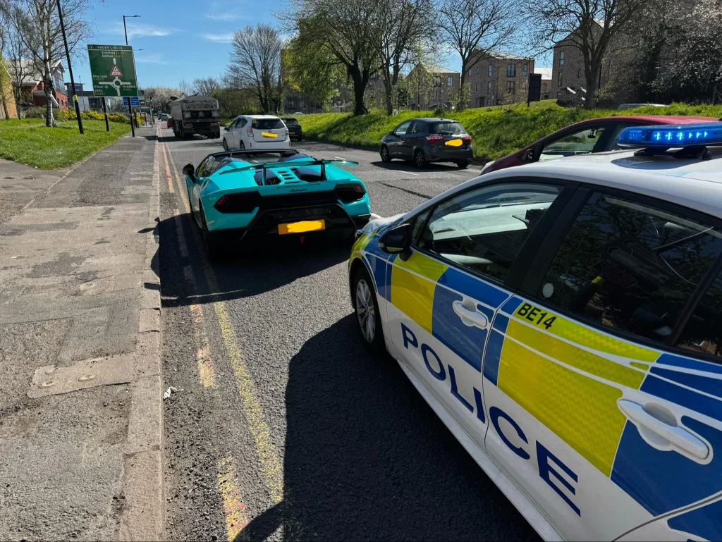 Imagine driving a Lamborghini Huracán Performante Spyder to a wedding and then you have to finish the journey with a cab after the car is impounded