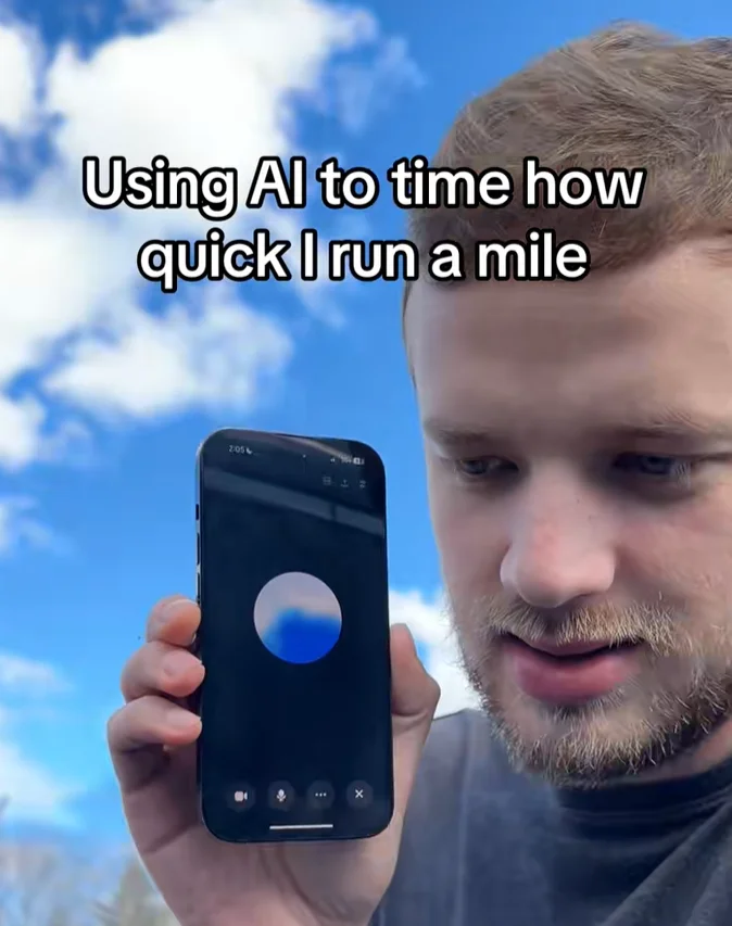 This man asked an AI to time his mile run and the result exposed a very funny limitation nobody talks about