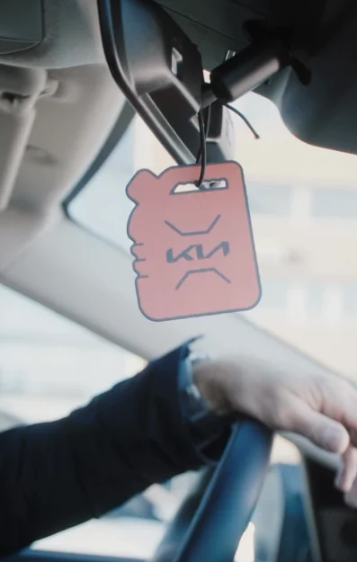 Kia builds gasoline‑scented air freshener for EV buyers who miss their old vehicles