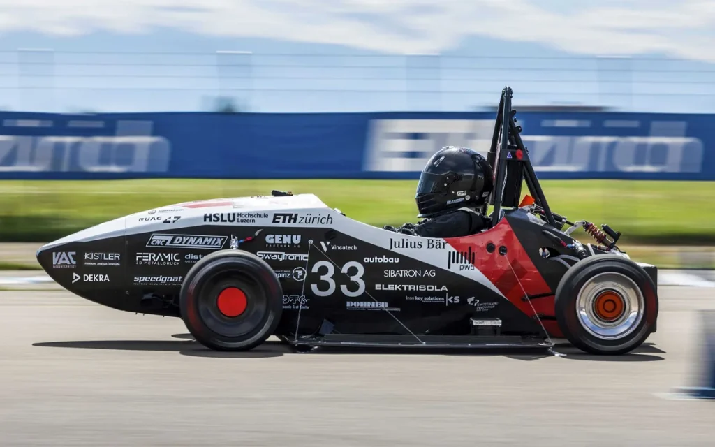 YouTube personality Tom Scott showcased the world's fastest-accelerating EV as he filmed himself going 0-100km/h in under a second in the AMZ Mythen
