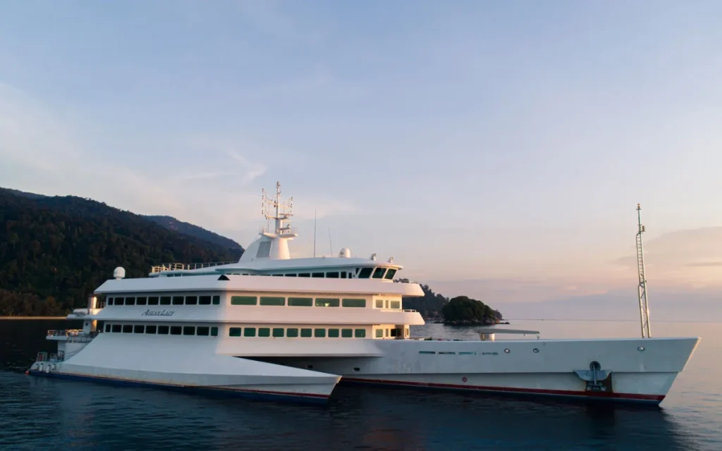290ft superyacht's unorthodox design allows it to 'walk sideways' and even survive a tsunami