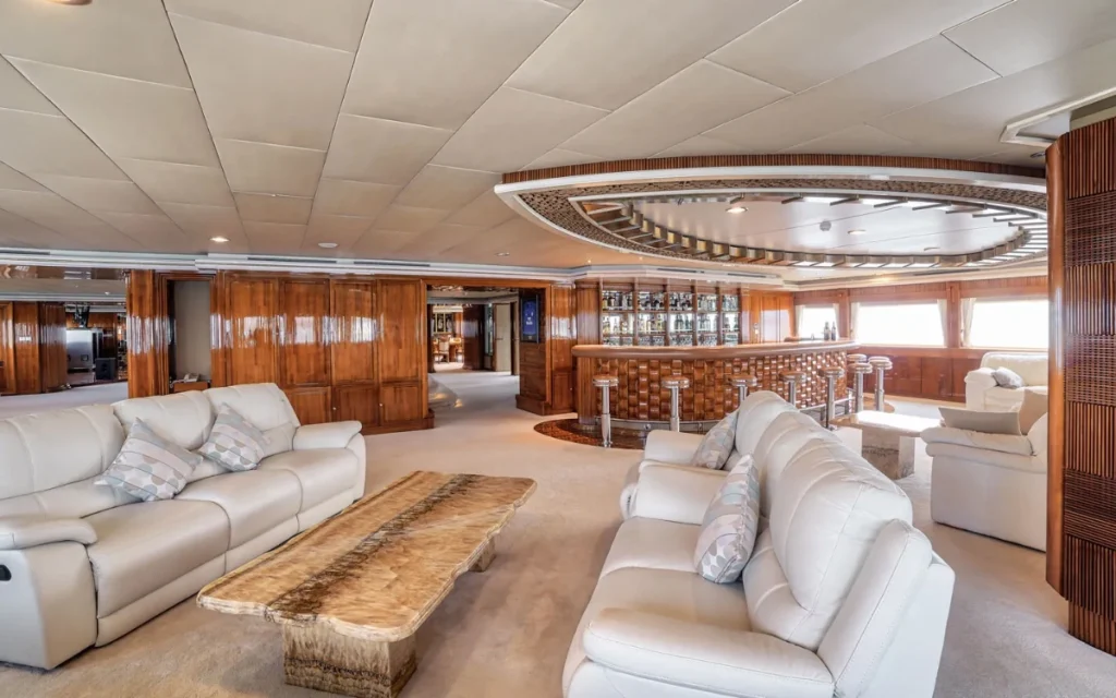 290ft superyacht's unorthodox design allows it to 'walk sideways' and even survive a tsunami