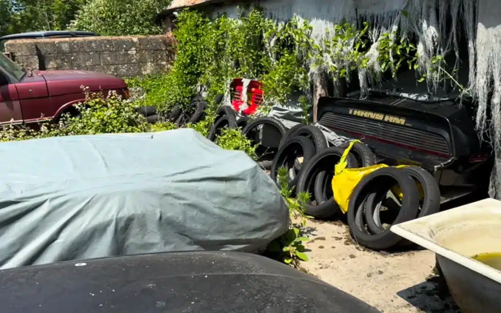 A collection of abandoned rare cars has been found in the UK, which includes a wild Toyota Supra, a Ferrari F355, and an American muscle icon
