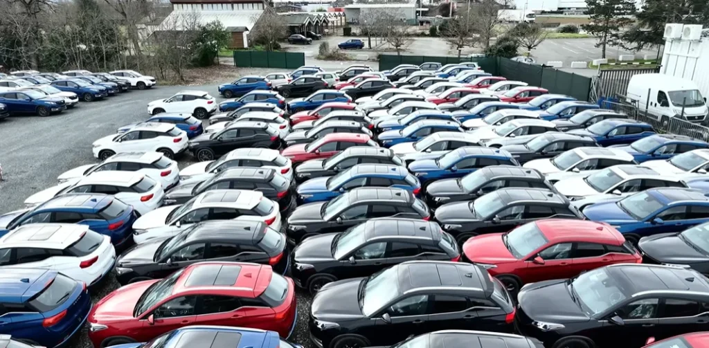 Oklahoma man visits abandoned EV dealership that went bankrupt before opening with hundreds of cars left behind