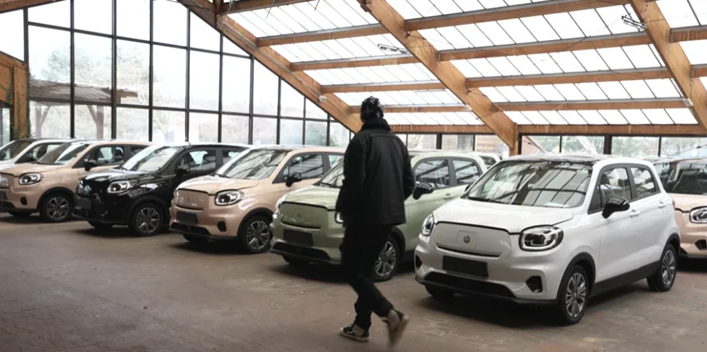 Oklahoma man visits abandoned EV dealership that went bankrupt before opening with hundreds of cars left behind