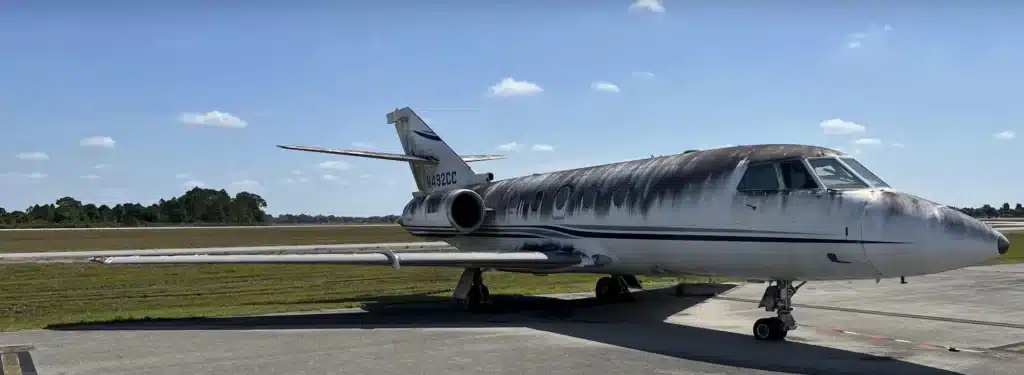 Man visiting tiny Florida airport finds 'secret' abandoned $3M jet behind the hangar