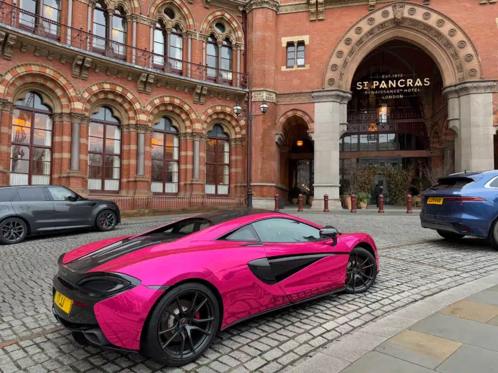 abandoned McLaren 570S London hotel