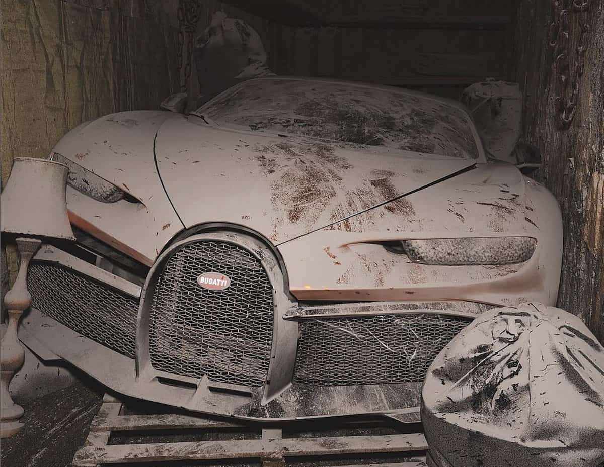 Abandoned bugatti render