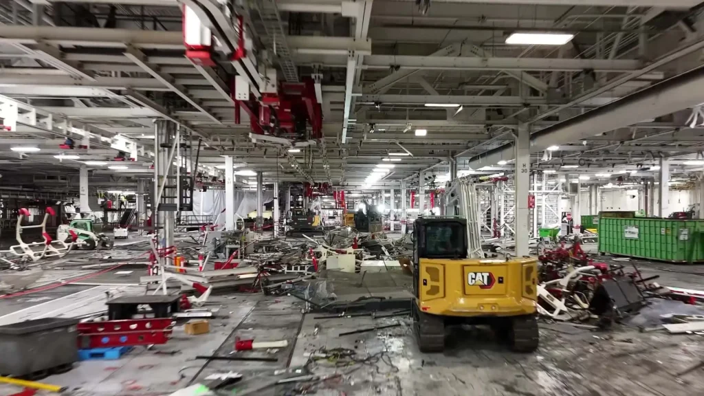 After 14 years of service, it only took Tesla 46 days to dismantle the factory where Model X and Model S were built
