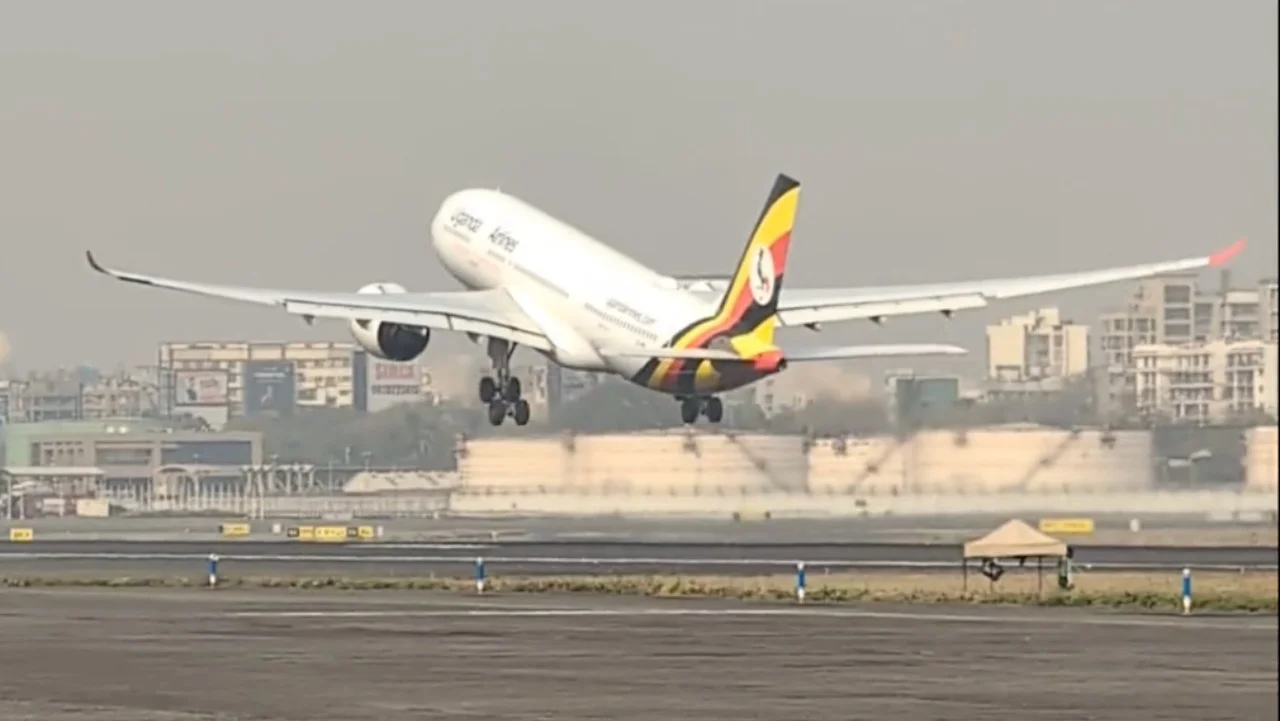 One of the world's rarest Airbus planes spotted taking off for Uganda Airlines flight