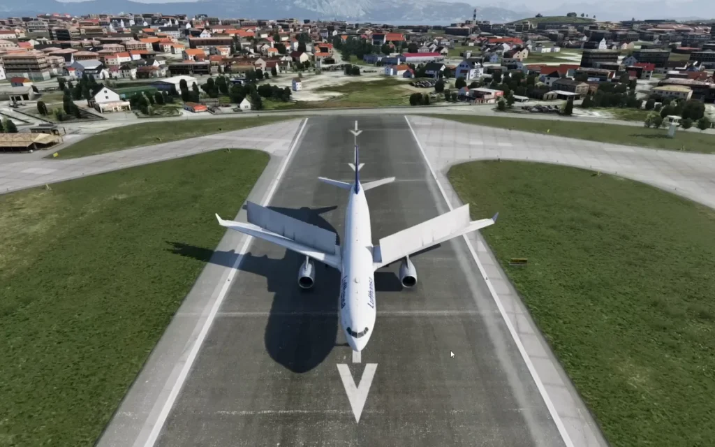This YouTuber upgraded an Airbus A330 with massive speedbrakes to simulate a landing on the shortest runway, to see if planes can begin to land anywhere