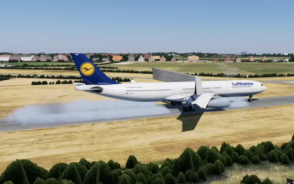 This YouTuber upgraded an Airbus A330 with massive speedbrakes to simulate a landing on the shortest runway, to see if planes can begin to land anywhere