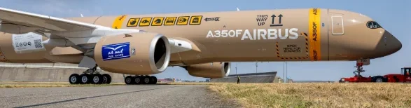 Airbus rolls out its first ever A350F freighter plane and the paint job couldn't be more appropriate for the jet's purpose