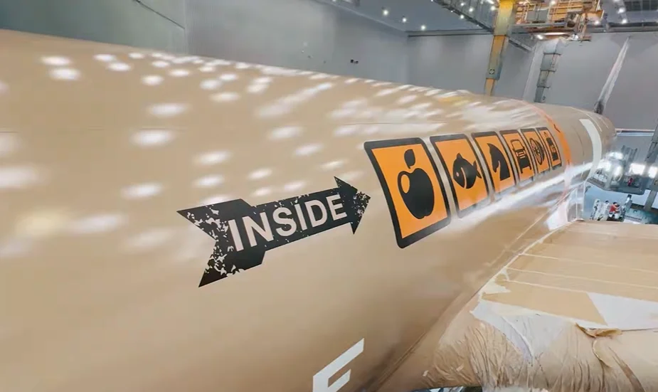 Airbus rolls out its first ever A350F freighter plane and the paint job couldn't be more appropriate for the jet's purpose