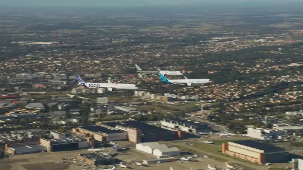 Airbus-performs-family-flight-formation-with-seven-planes