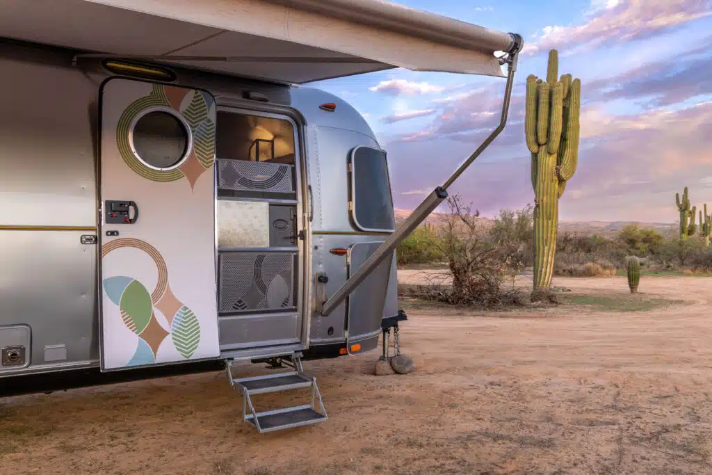 Airstream’s limited edition trailer combines Frank Lloyd Wright, Airstream design, and modern travel in a sleek, architecturally inspired creation