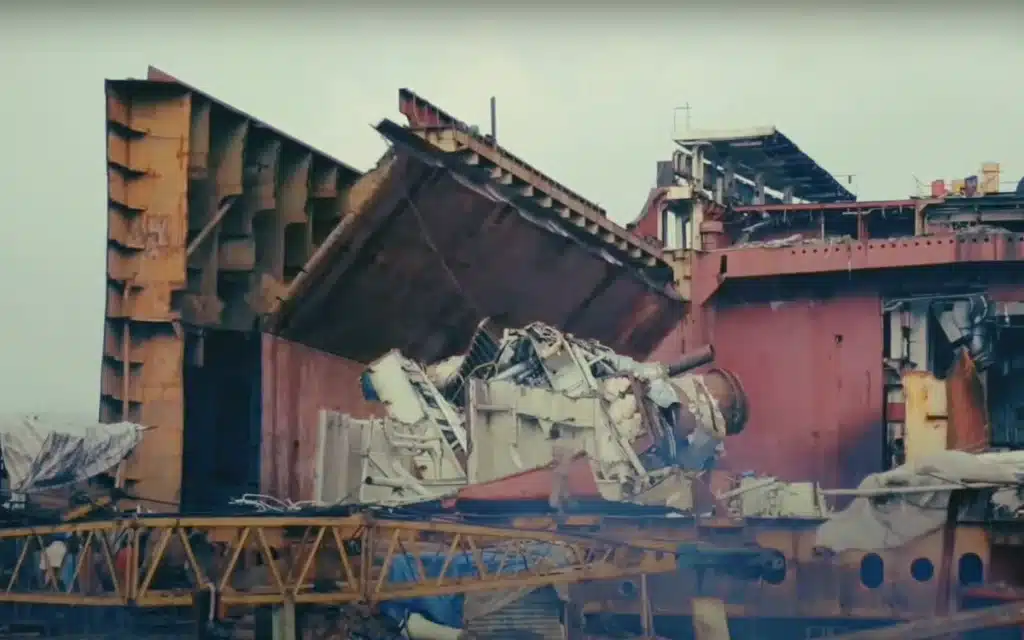The Alang port is the world's largest cruise ship graveyard