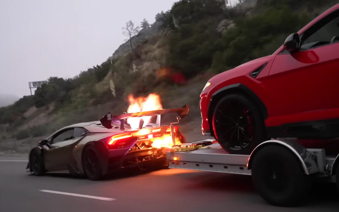 Watch this 1250hp Lamborghini Huracan tow a Urus