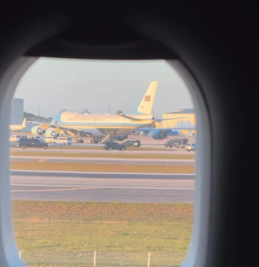 Believe it or not, Supercar Blondie missed her connection in Miami, Florida because Air Force One landed and the airport briefly ceased operations because of it