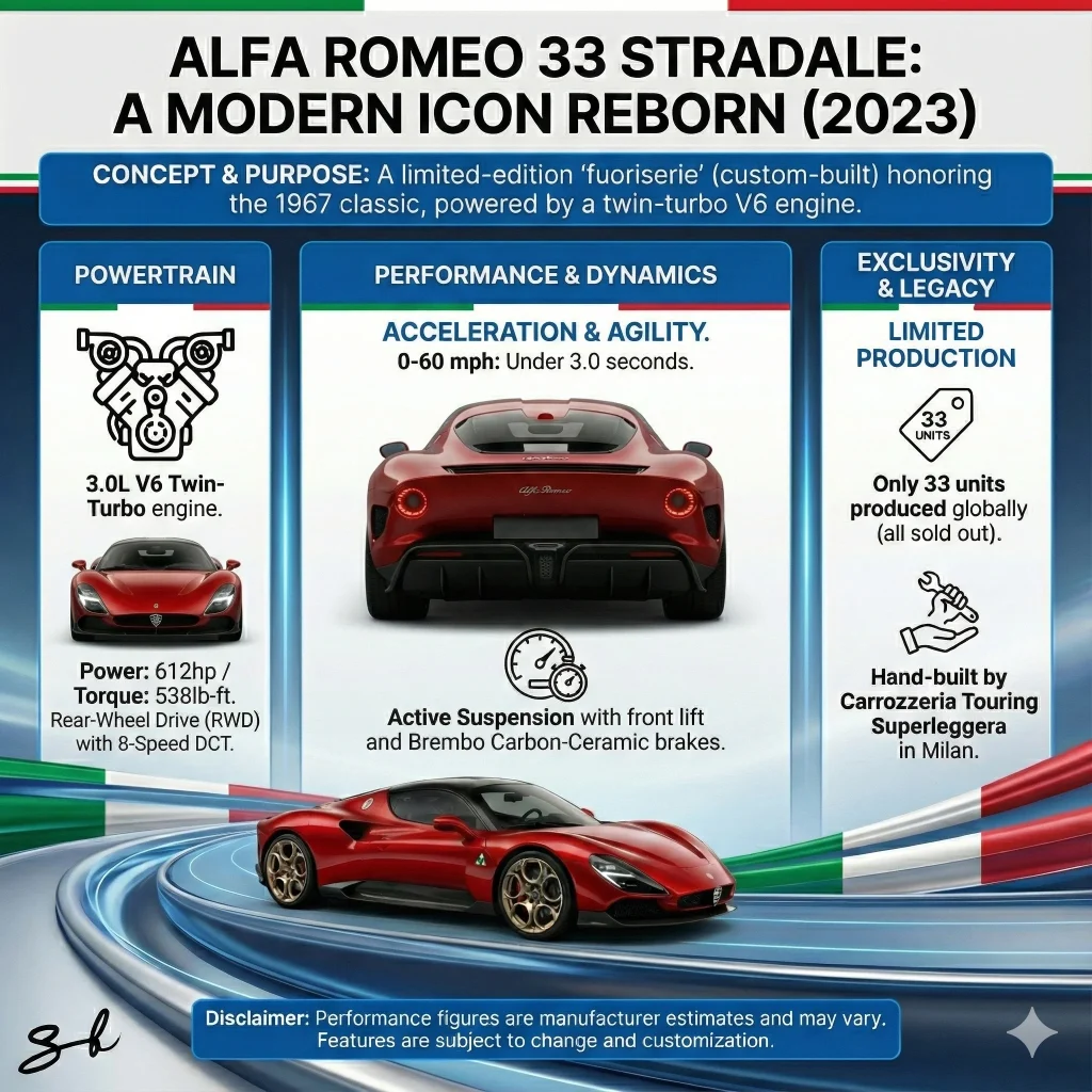 Alfa Romeo 33 Stradale supercar known as the most beautiful car in the world is finally home after going on a tour of the United States