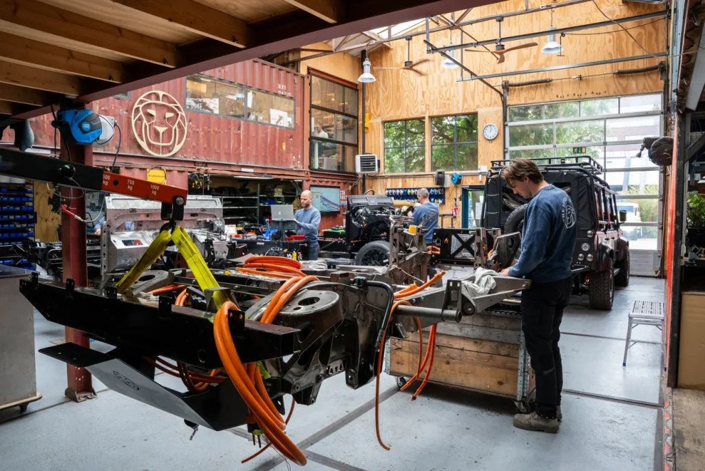 Amsterdam workshop performs incredibly intricate Land Rover Defender customizations where they'll add anything you ask for and even make them into EVs