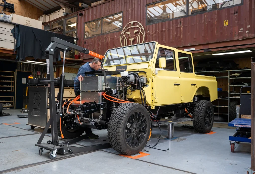 Amsterdam workshop performs incredibly intricate Land Rover Defender customizations where they'll add anything you ask for and even make them into EVs