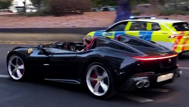 An ultra-rare, ultra-expensive Ferrari Monza SP2, along with several other similar cars, was impounded in the UK