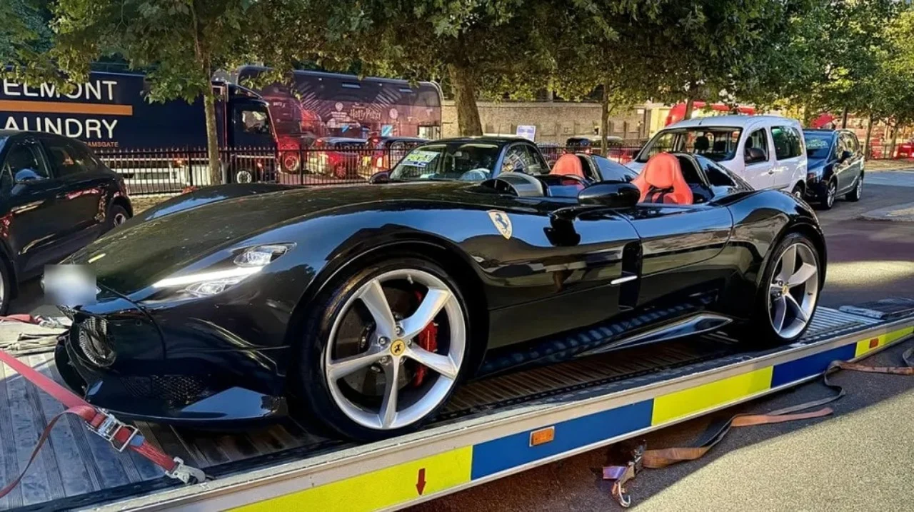 Ferrari Monza SP2 seized by cops after less than 30 minutes on the road as $11M of cars are impounded in a single weekend