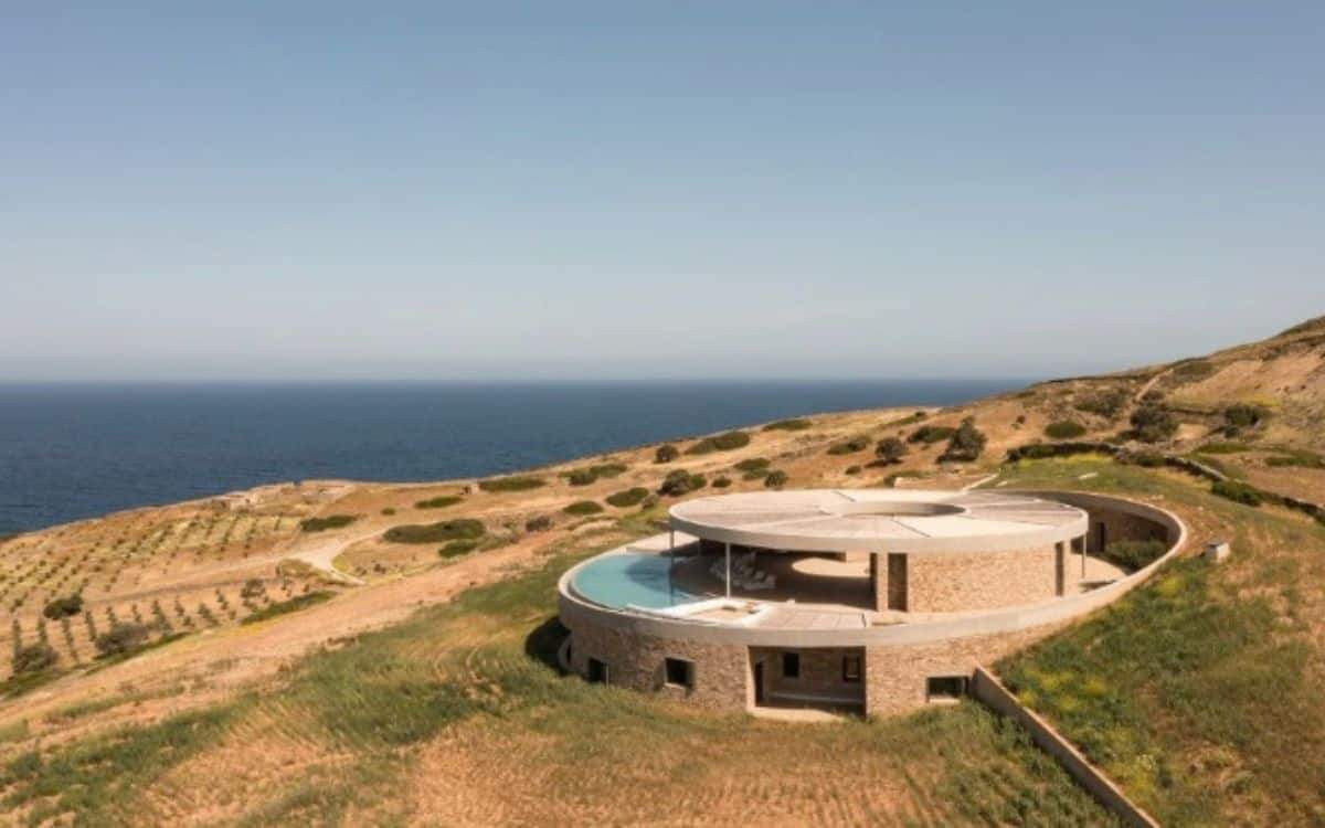This $7.5 million Greek villa has been sculpted into the side of a mountain