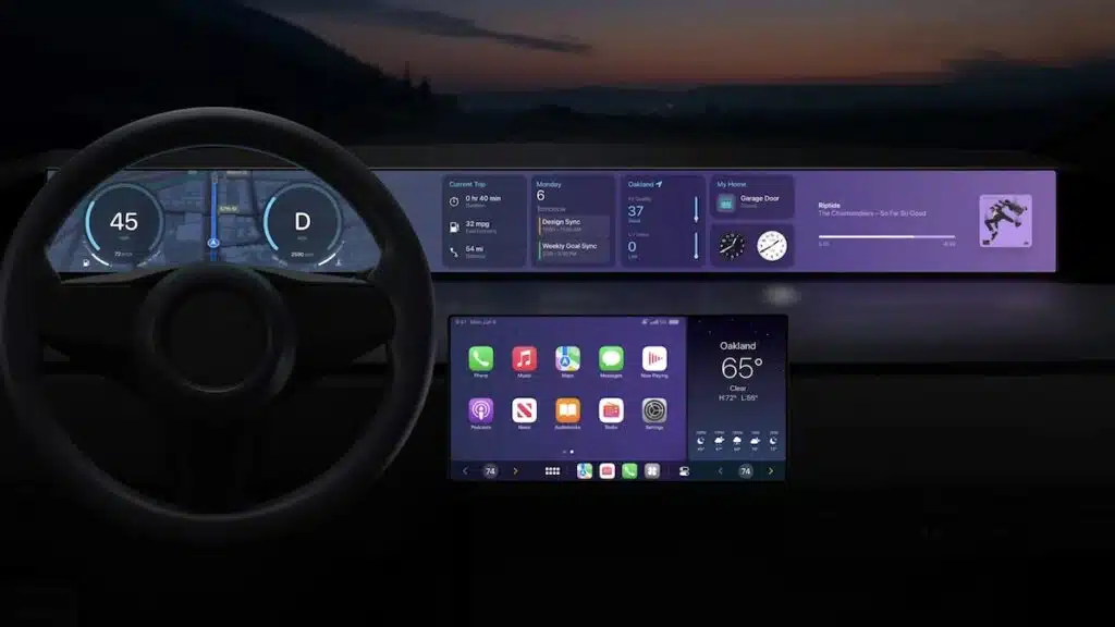 Car with next-generation Apple CarPlay