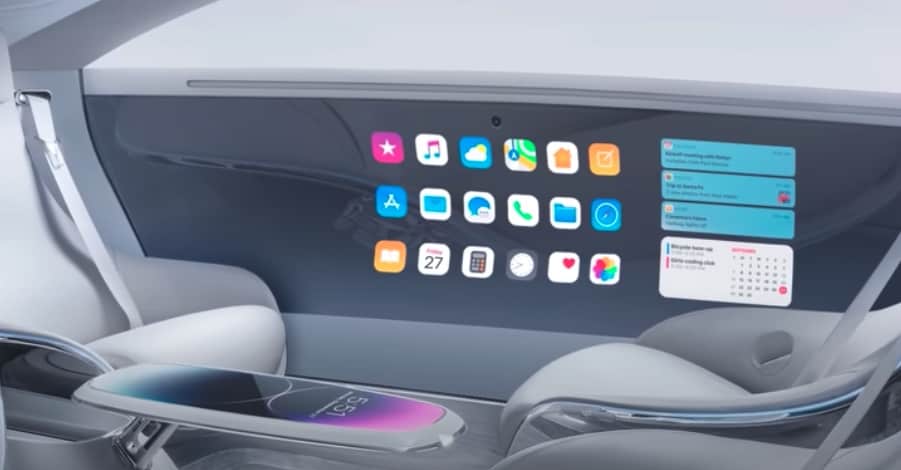 Apple car screen render