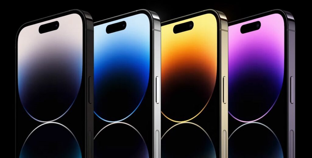 Apple iPhone 14, all four colorways