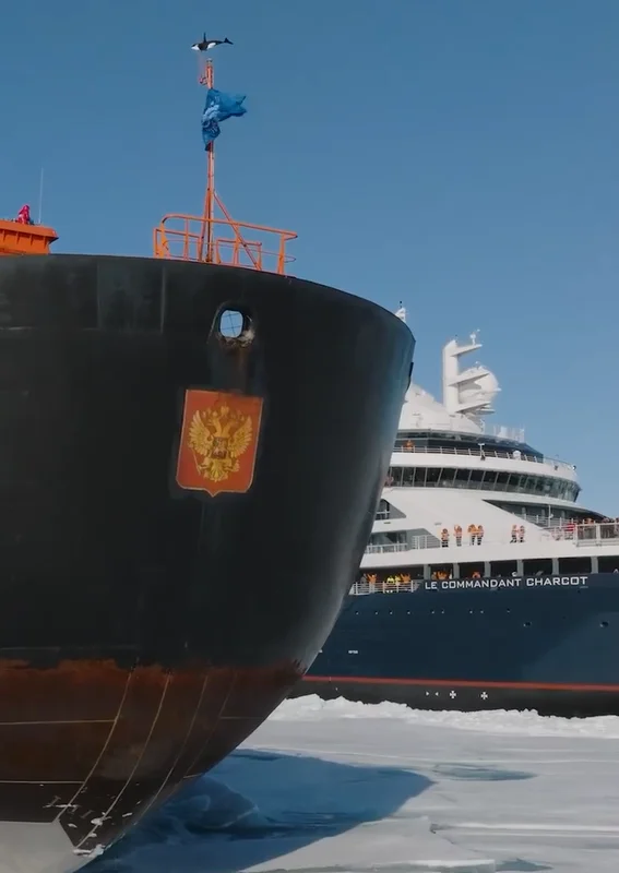 When the only two ships on Earth capable of reaching the North Pole met face-to-face in rare encounter
