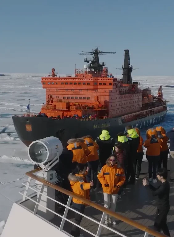 When the only two ships on Earth capable of reaching the North Pole met face-to-face in rare encounter