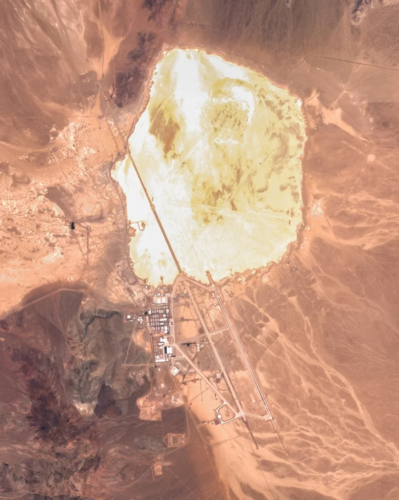 Man drives along the edge of Area 51 hoping to uncover secrets and ends up being watched by a Ghost Hawk helicopter