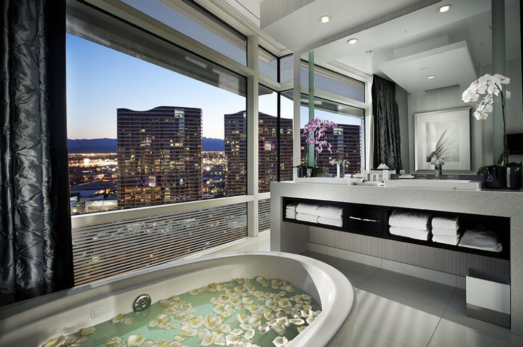 From shark tanks to private rooftops, these are the top 10 most expensive luxury hotel rooms in Las Vegas