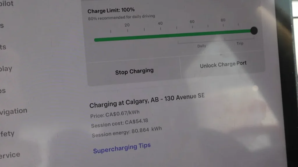 Canada woman who ran her Tesla Model 3 EV down to 0% almost gets out of her car to interrupt charging after seeing how much the Supercharger costs