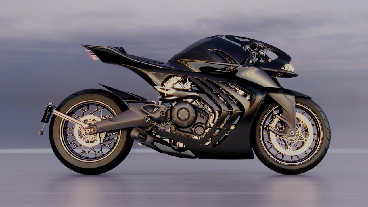 Aston Martin unveils its first ever street-legal motorcycle called the AMB 002 Roadster and the engineering will blow you away