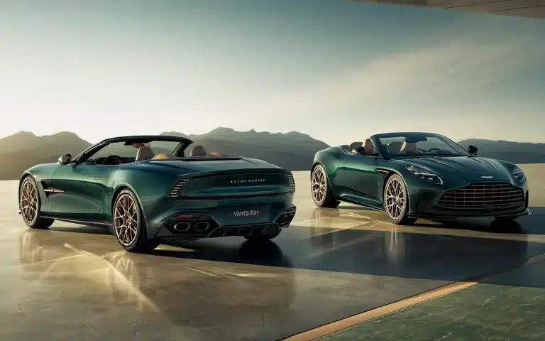 Aston Martin has launched two new, wild, one-off Vanquish and DB12 convertibles to celebrate 60 years of the iconic Volante