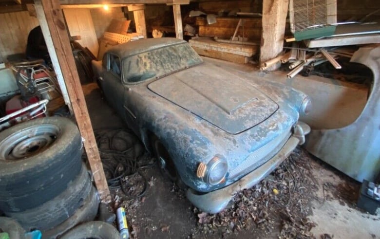 The aston martin is now rusted and in need of restoration