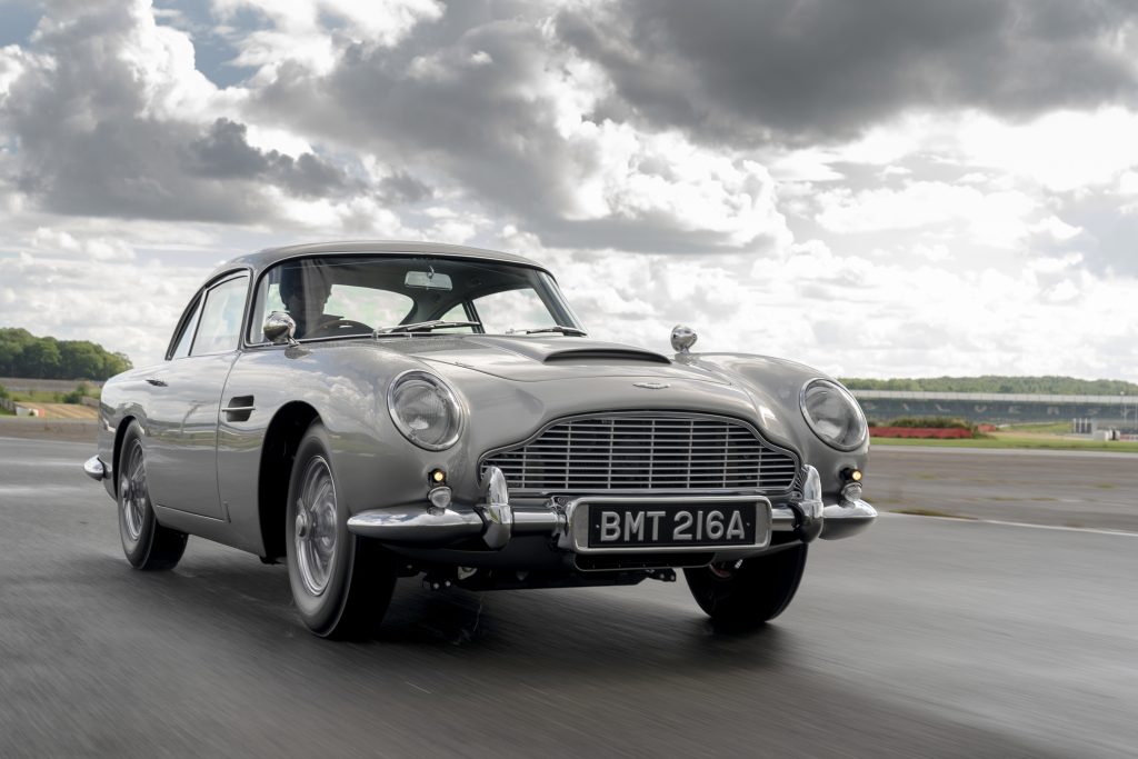 The Aston Martin DB5, made famous by James Bond.