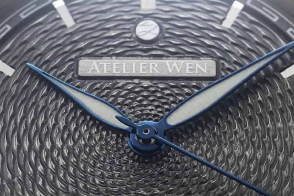 A close-up of Atelier Wen Perception's dial.