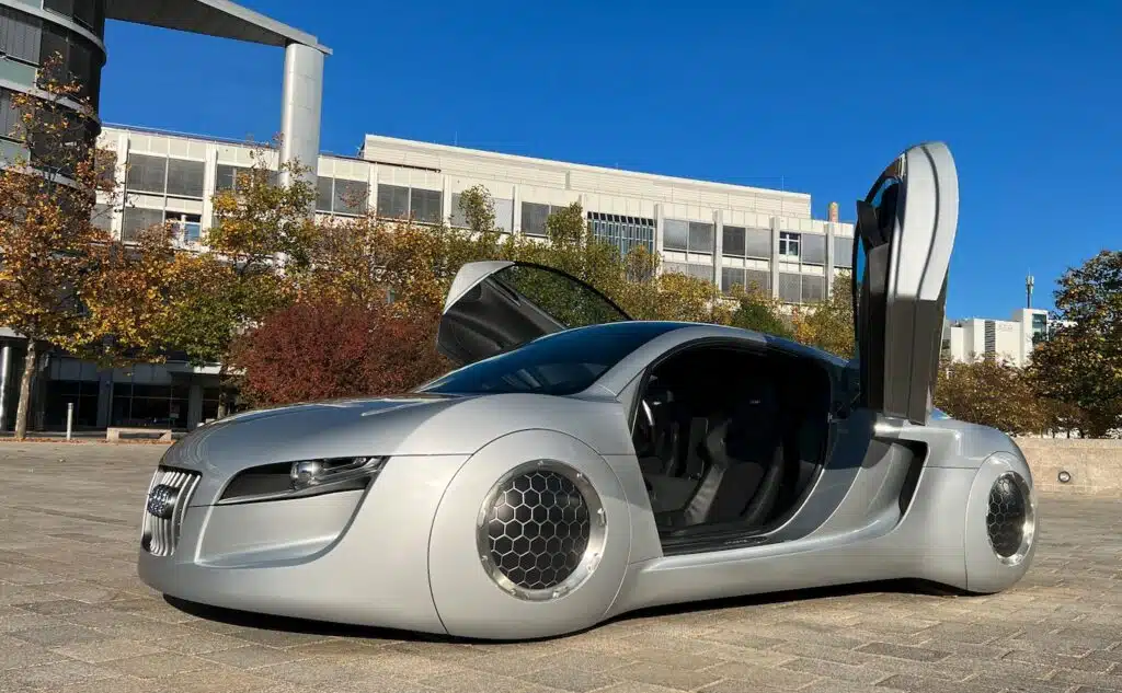 Will Smith's Audi, Audi RSQ E-Tron, concept car, and Audi R8 all helped shape futuristic design and inspire Audi’s most iconic supercar